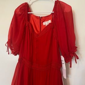Red summer dress by Rachel Parcell